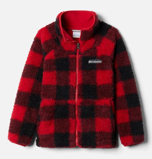 Columbia Winter Pass Sherpa Fleece Jacket Red For Boys NZ41697 New Zealand